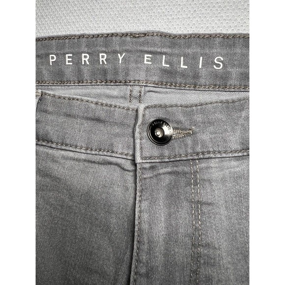 Perry Ellis Jeans Slim Fit Stretch Men 36x32 (38x31.5 Actual) Light Gray Denim - Picture 3 of 13